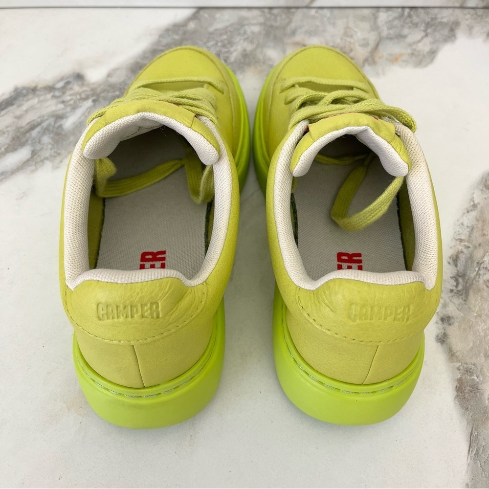 CAMPER Runner K21 Platform Sneakers in Green Leather Size 5 NEW - Picture 10 of 16
